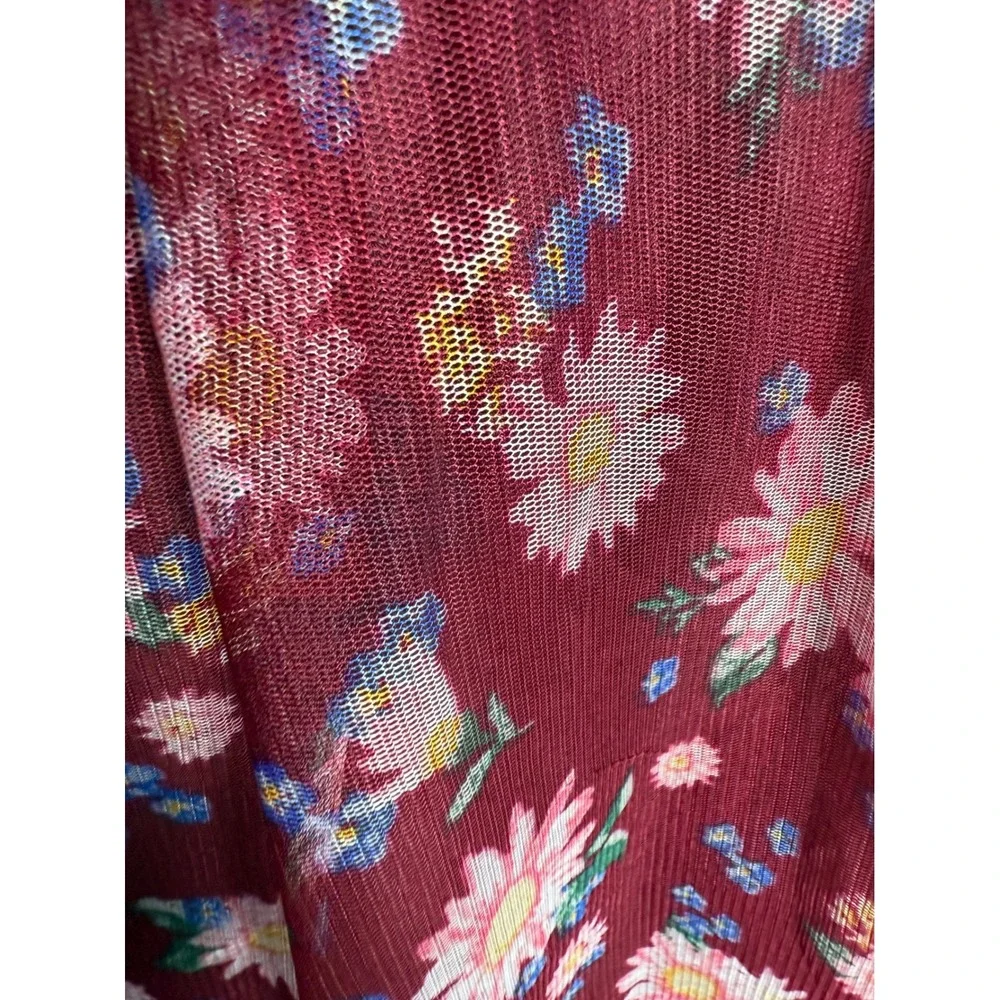Justice Girls Denim Floral Shirt Dress With Belt Size 10 long sleeve Valentine's